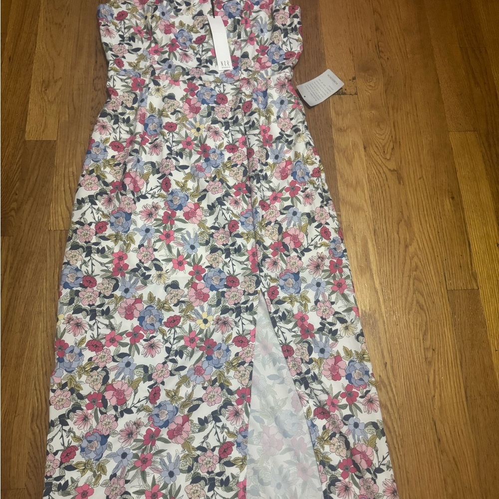 Floral Strapless Maxi Dress